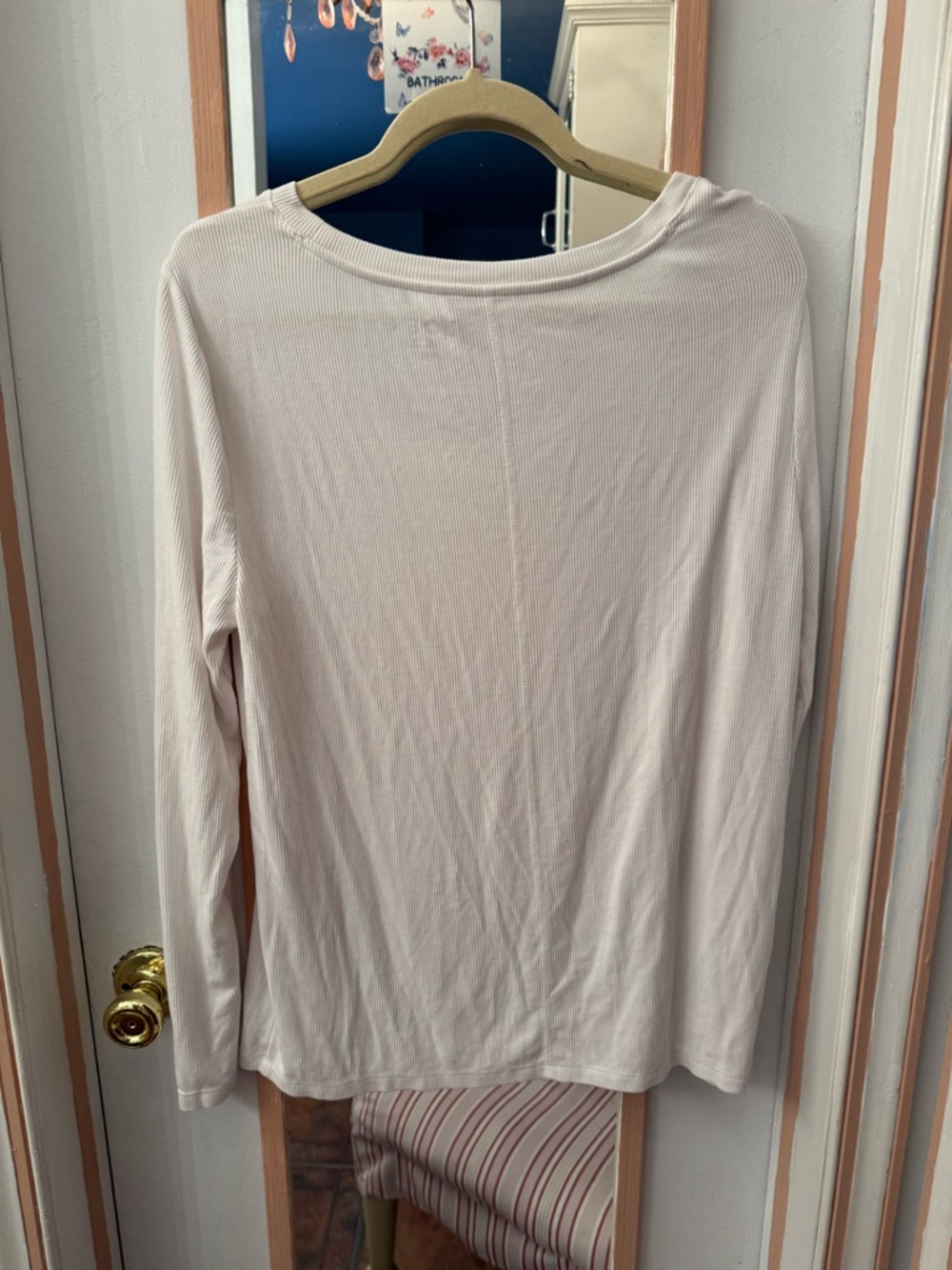 LOFT White Ribbed Knit Top - Picture 5 of 5